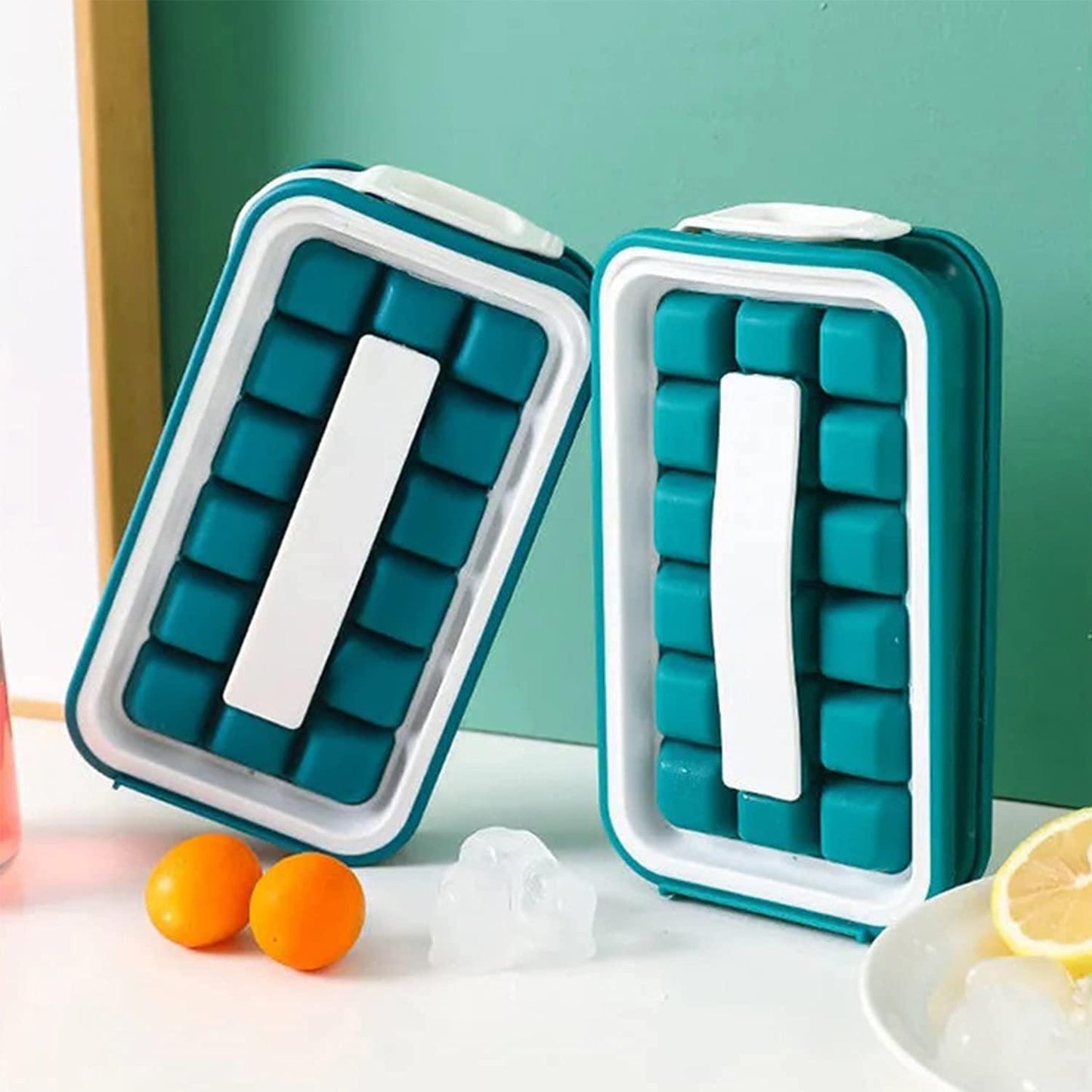 Folding Silicone Ice Cube Tray Moulds Bag