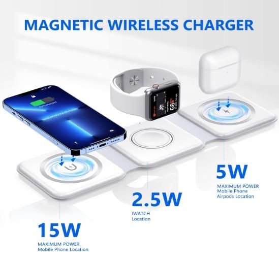 3 in 1 Magnetic Foldable Wireless Charger