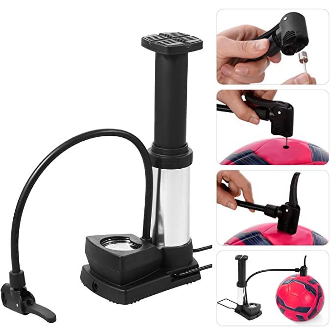 Portable Foot Air Pump Compressor with Pressure Gauge for Car and Bike