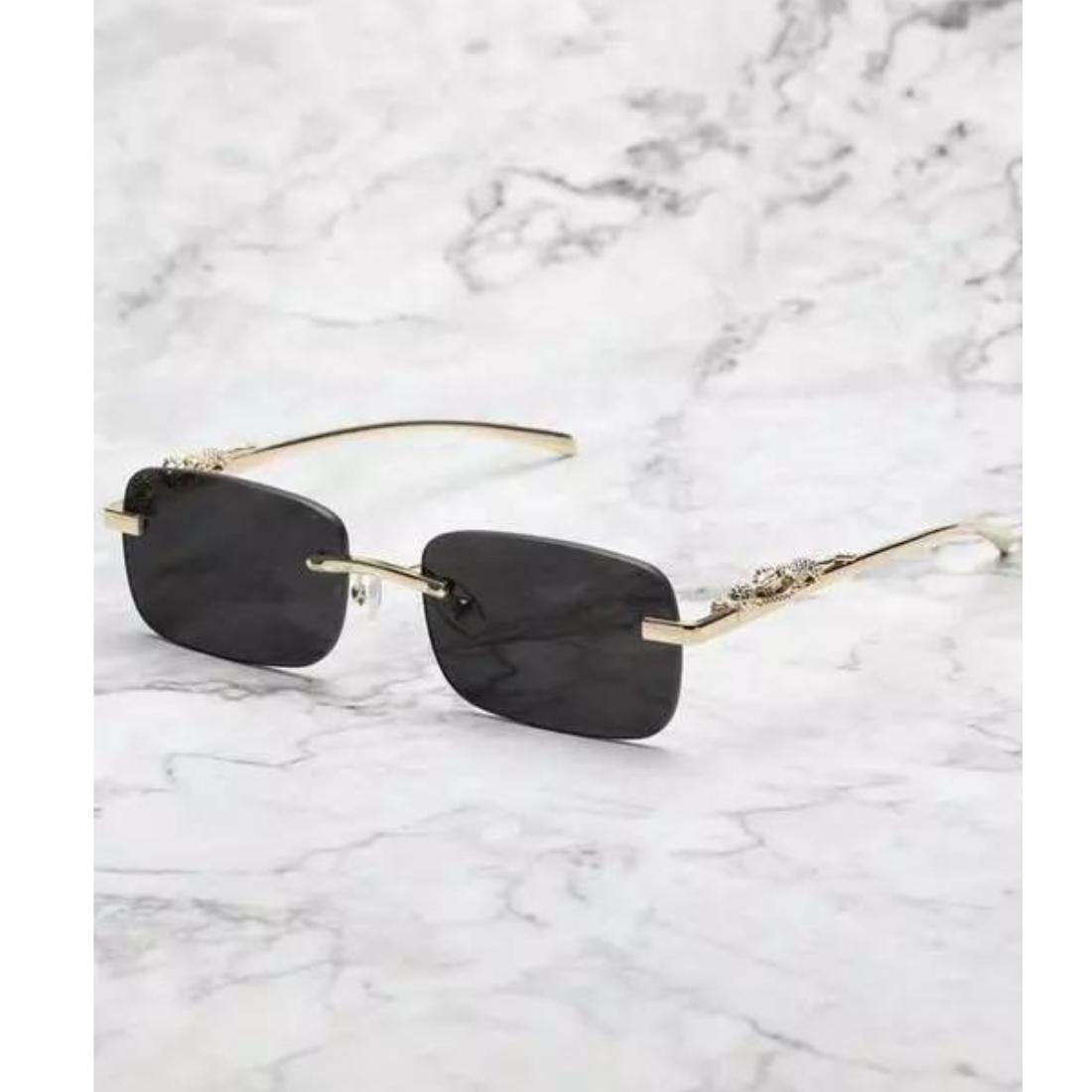 Golden Color Frame Black Shade Sunglasses
