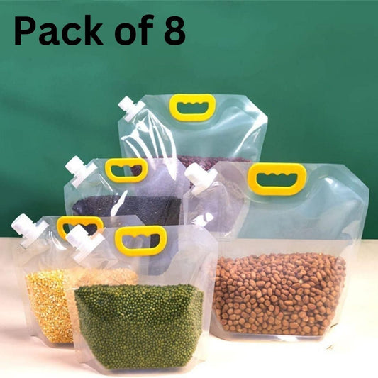 Reusable Grain Moisture Proof Sealed Storage Bag 01 Ltrs (Pack of 8)