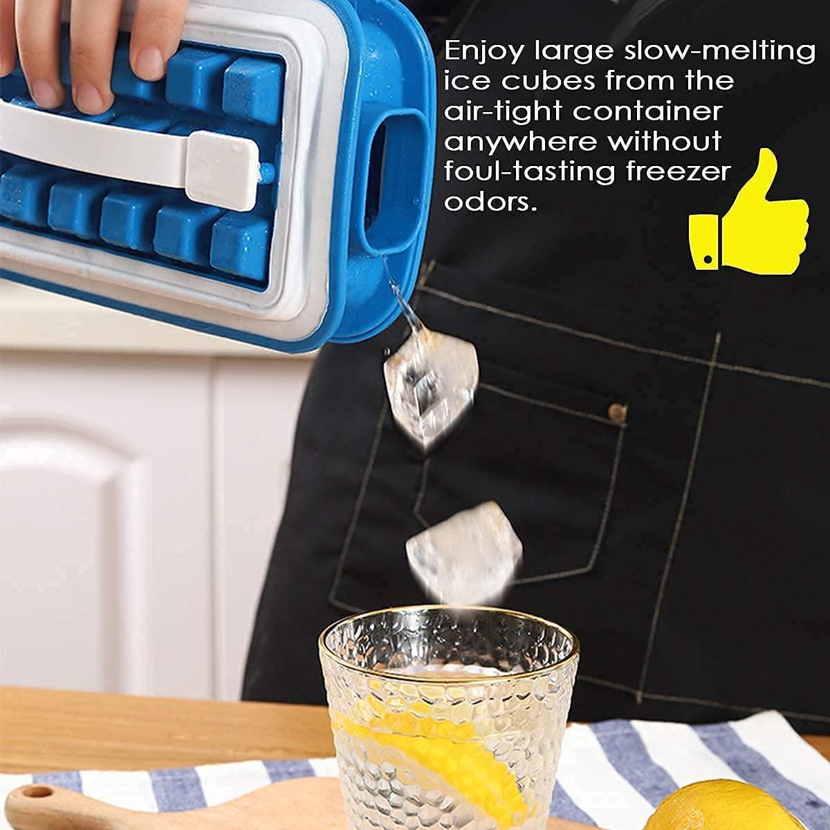 Folding Silicone Ice Cube Tray Moulds Bag
