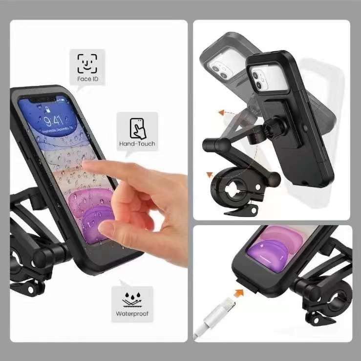 360 Degree Rotating Waterproof Bike Phone Holder
