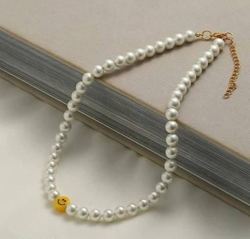 Smiley Face Pearls Necklaces for Women