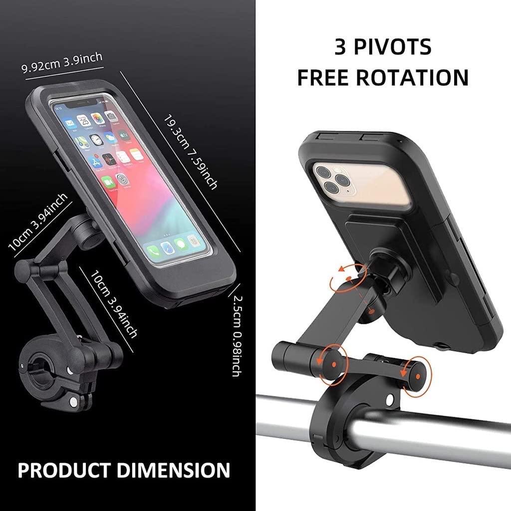 360 Degree Rotating Waterproof Bike Phone Holder