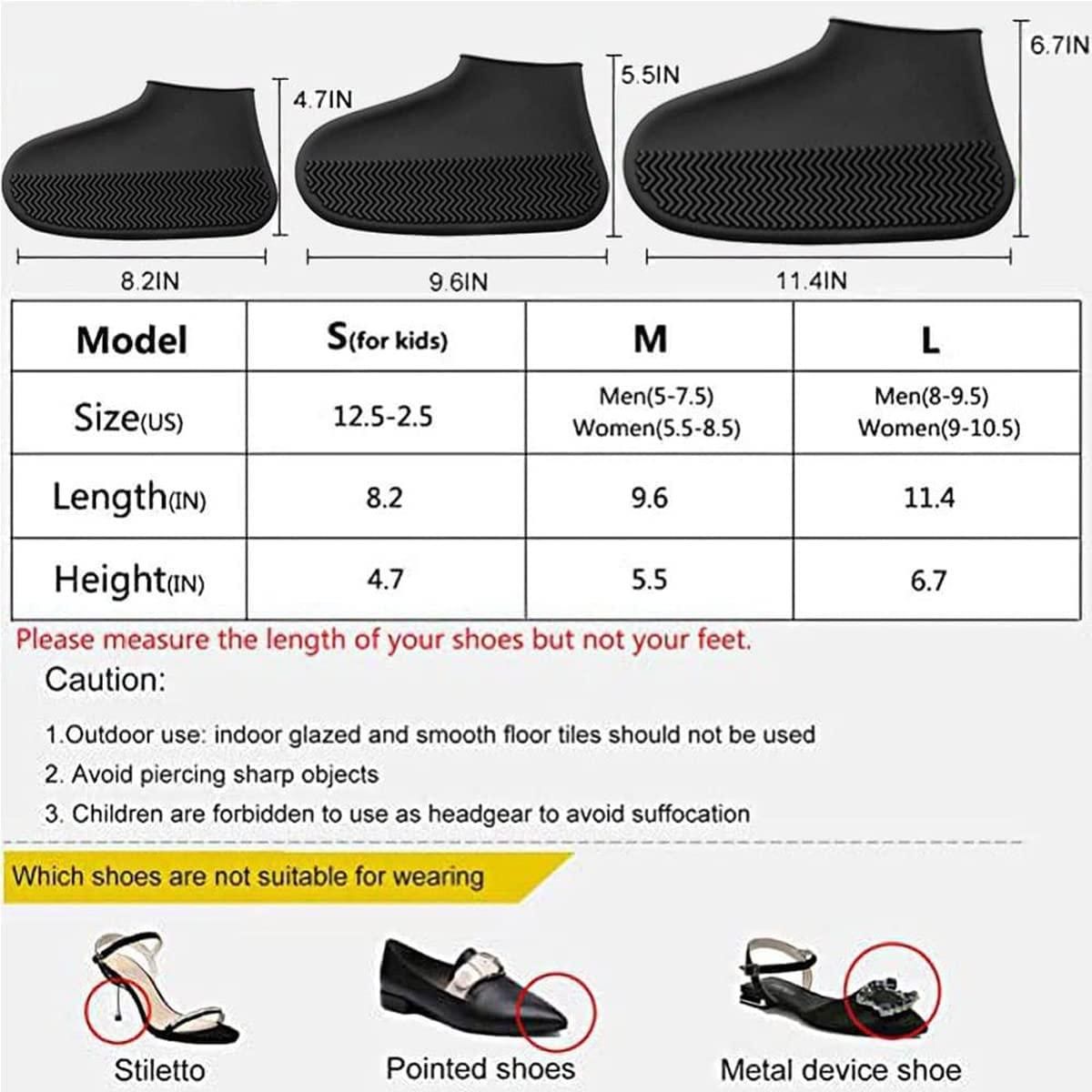 Silicone Reusable Anti skid Waterproof Shoes Cover & Protector