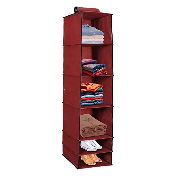 Foldable Hanging Wardrobe Shelves with 06 Compartments