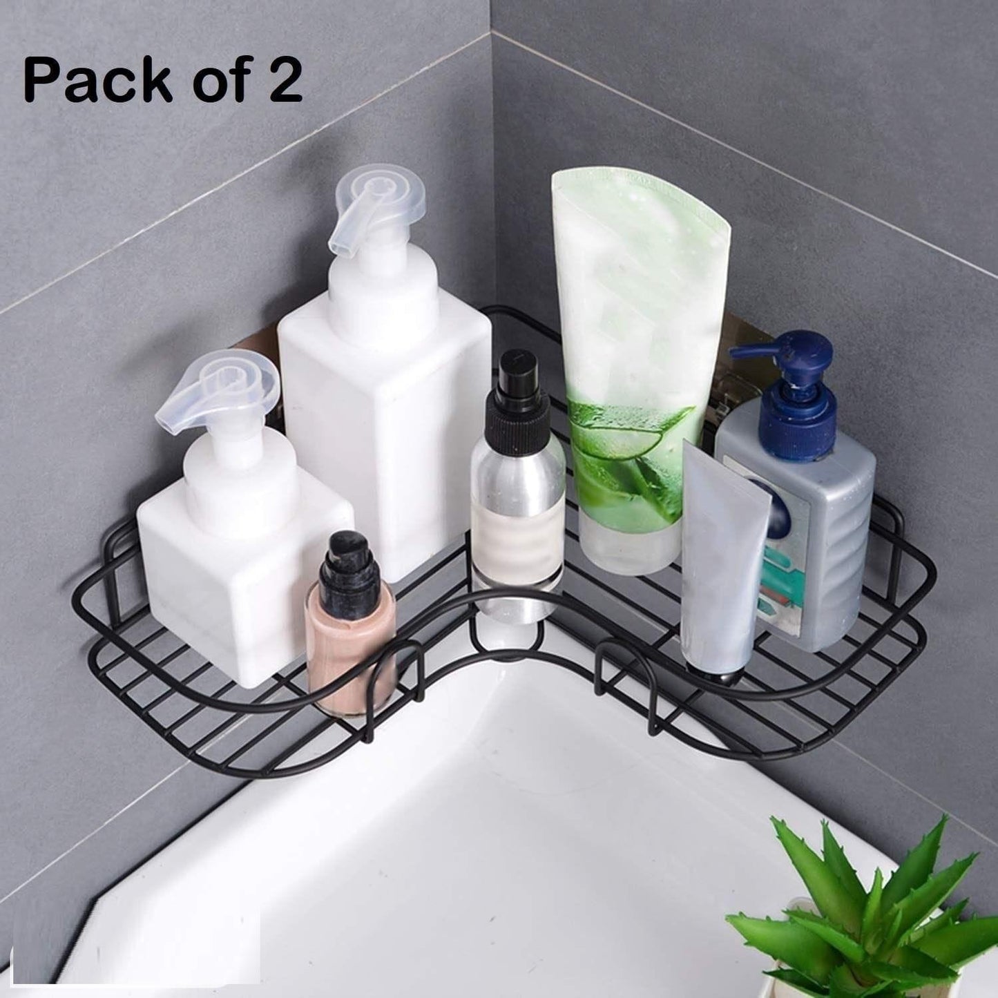 Stainless Steel Shelf Corner Rack for Kitchen & Bathroom
