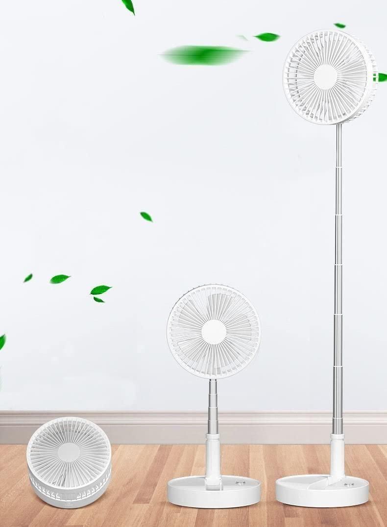 Telescopic Rechargeable Standing Fan with Adjustable Height