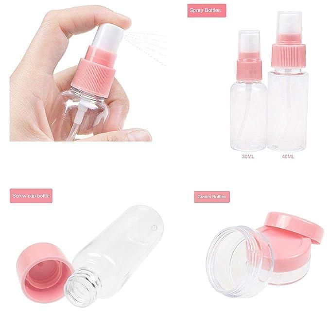 Travel Cosmetics Bottles for Makeup (Pack of 7)
