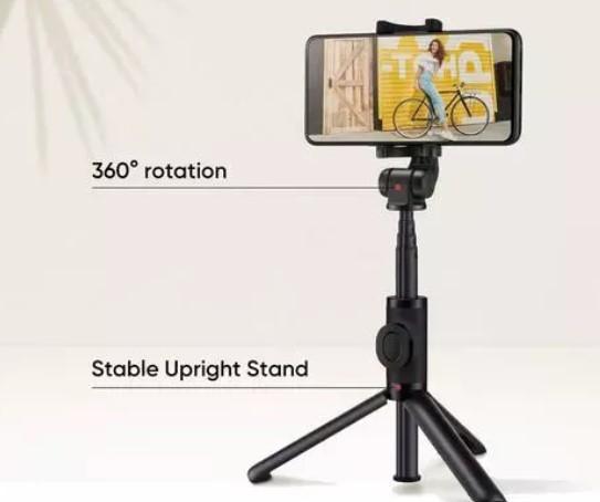 Foldable Mini Tripod with Wireless Bluetooth in Extendable Selfie Stick for Phone, Camera & Gopro