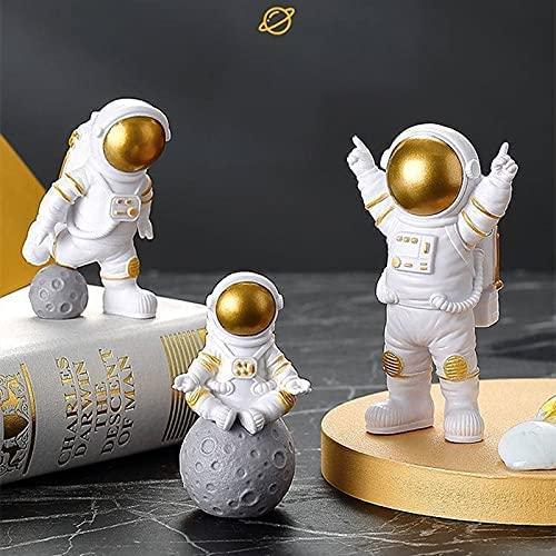 Set of 03 Astronaut Figurine Statue for Home & Office Decor