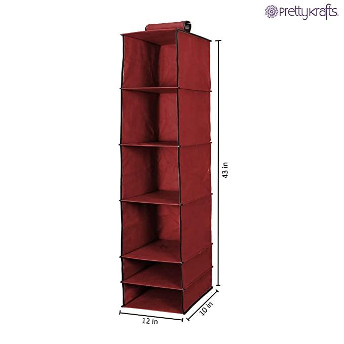 Foldable Hanging Wardrobe Shelves with 06 Compartments