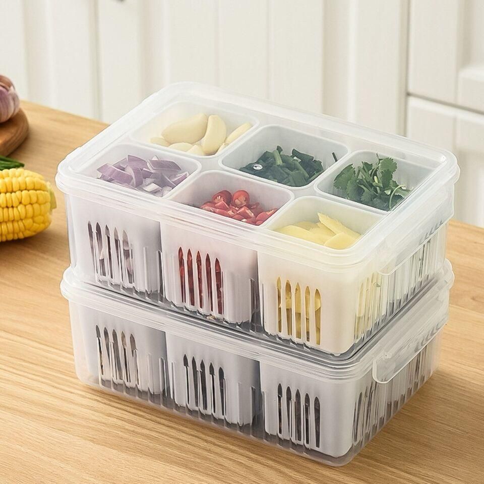 Fridge Storage Box with 06 Compartments