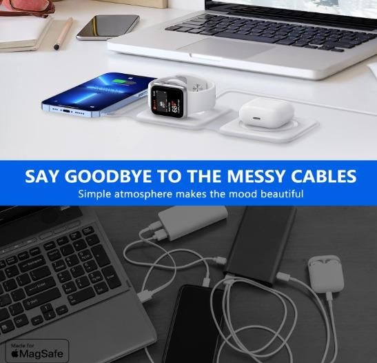 3 in 1 Magnetic Foldable Wireless Charger