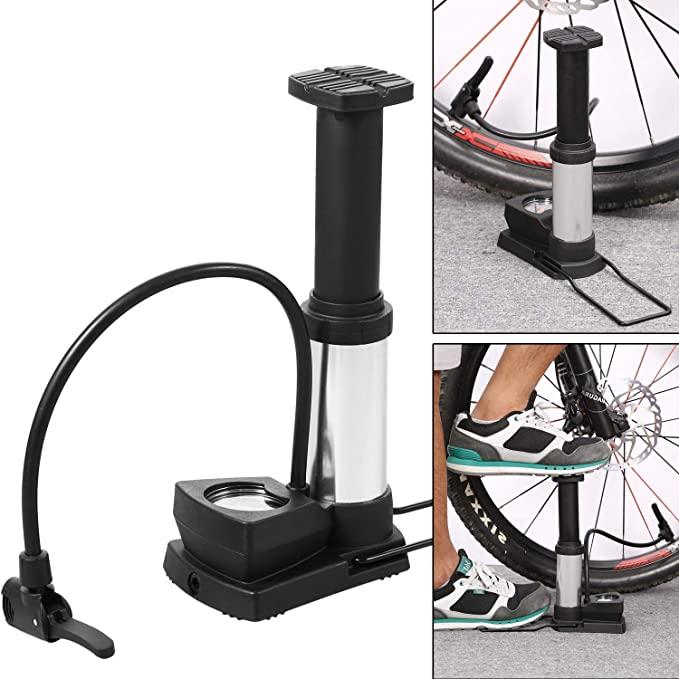 Portable Foot Air Pump Compressor with Pressure Gauge for Car and Bike