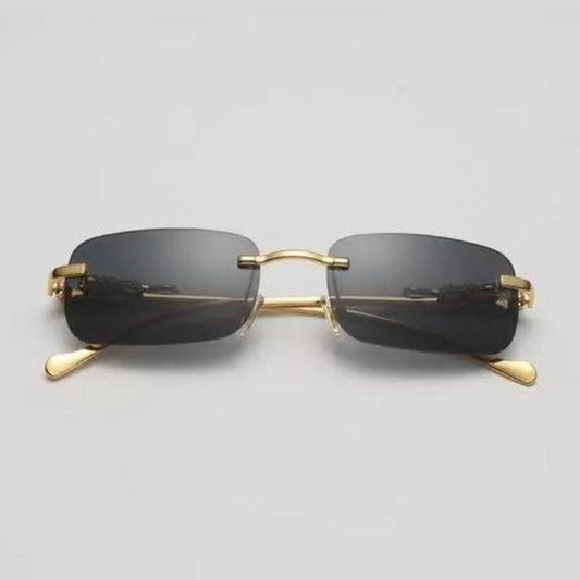 Golden Color Frame Black Shade Sunglasses