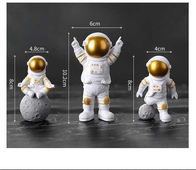 Set of 03 Astronaut Figurine Statue for Home & Office Decor