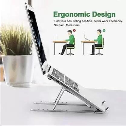 Ergonomic Design Aluminium Tabletop Foldable Laptop Stand