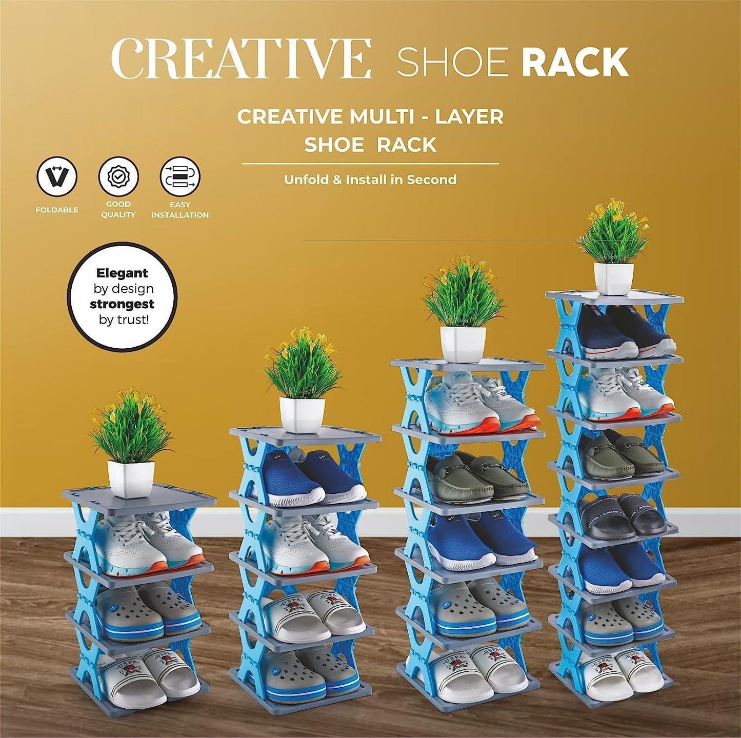 Foldable Shoes Rack in 04 Layers