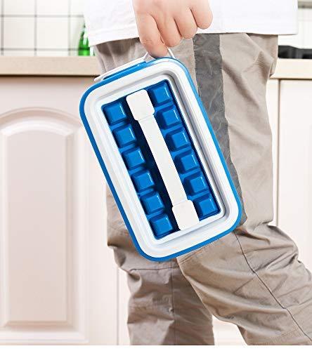 Folding Silicone Ice Cube Tray Moulds Bag