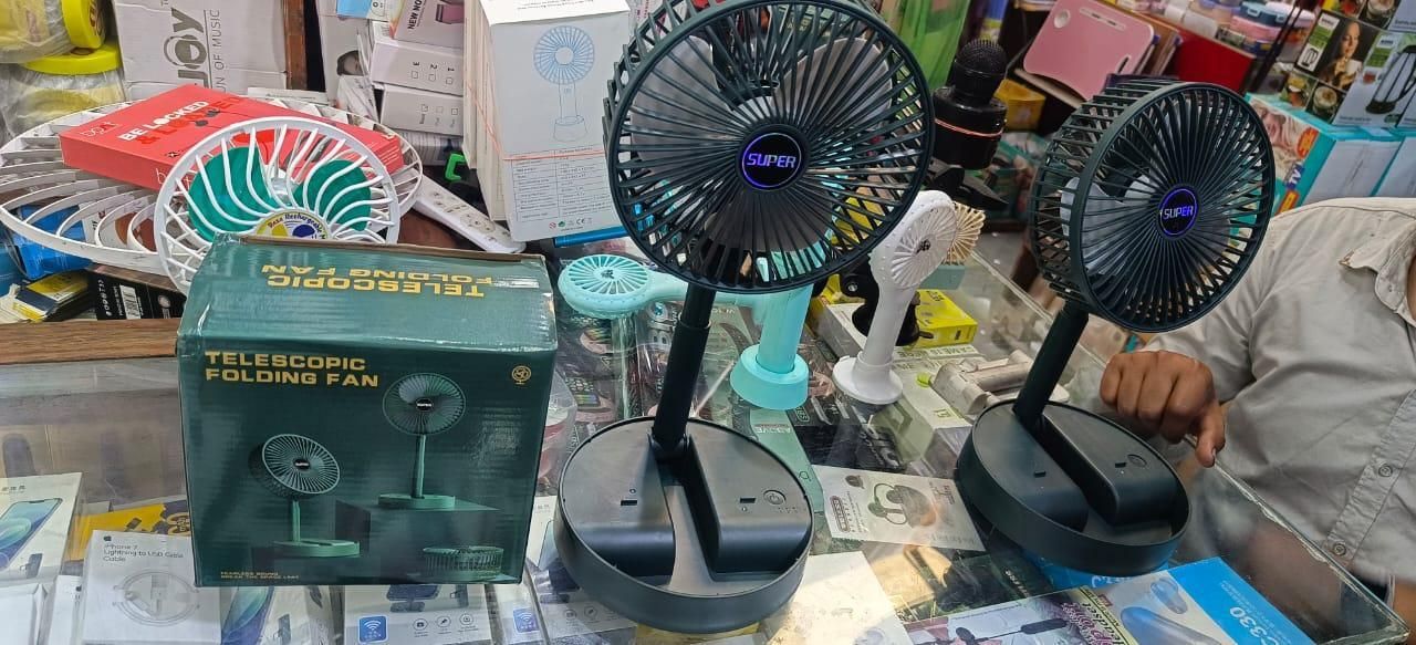 Telescopic Rechargeable Standing Fan with Adjustable Height