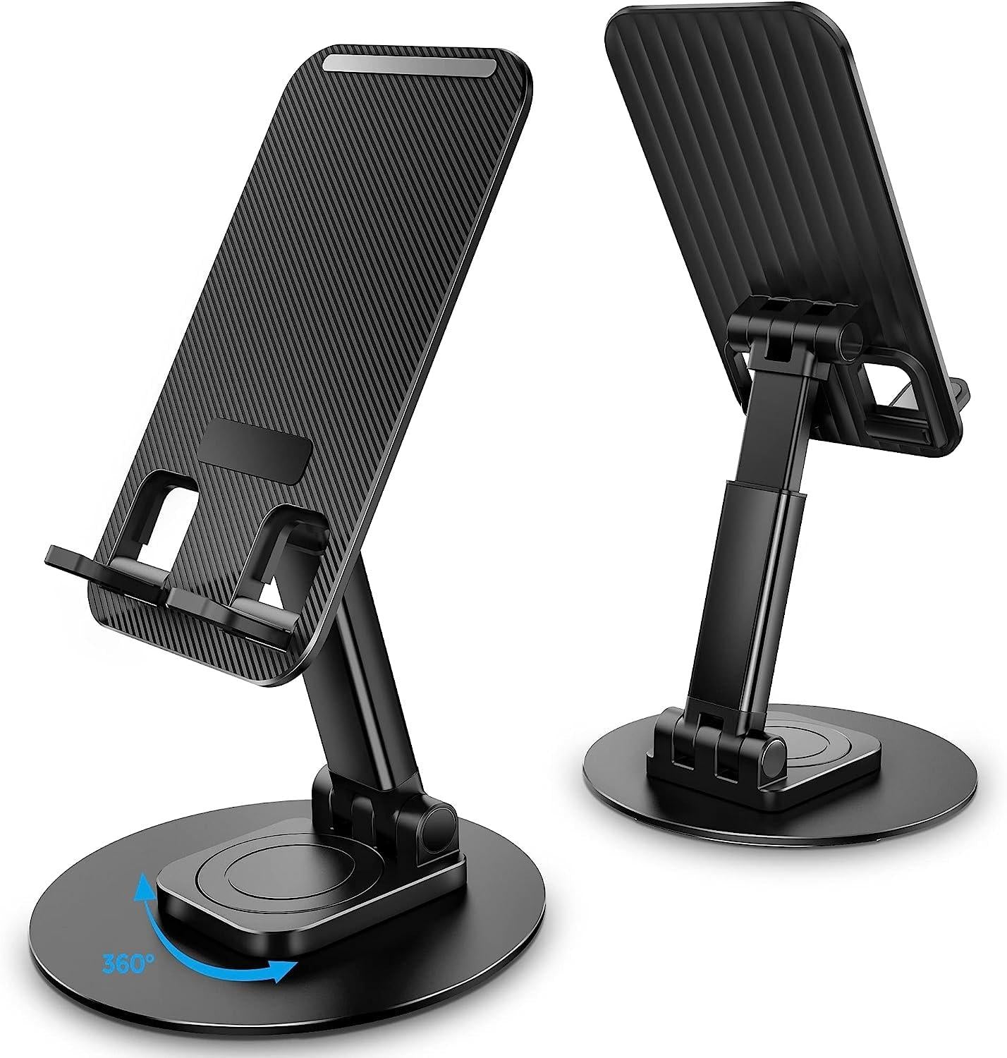 Mobile Phone Stand with 360 Degree Rotation Capability with Height and Angle Adjustments