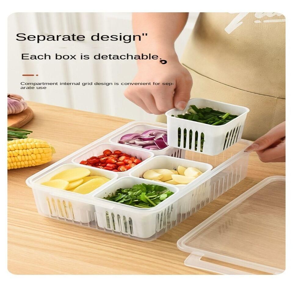 Fridge Storage Box with 06 Compartments