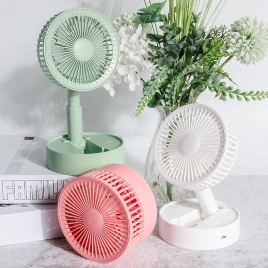Telescopic Rechargeable Standing Fan with Adjustable Height