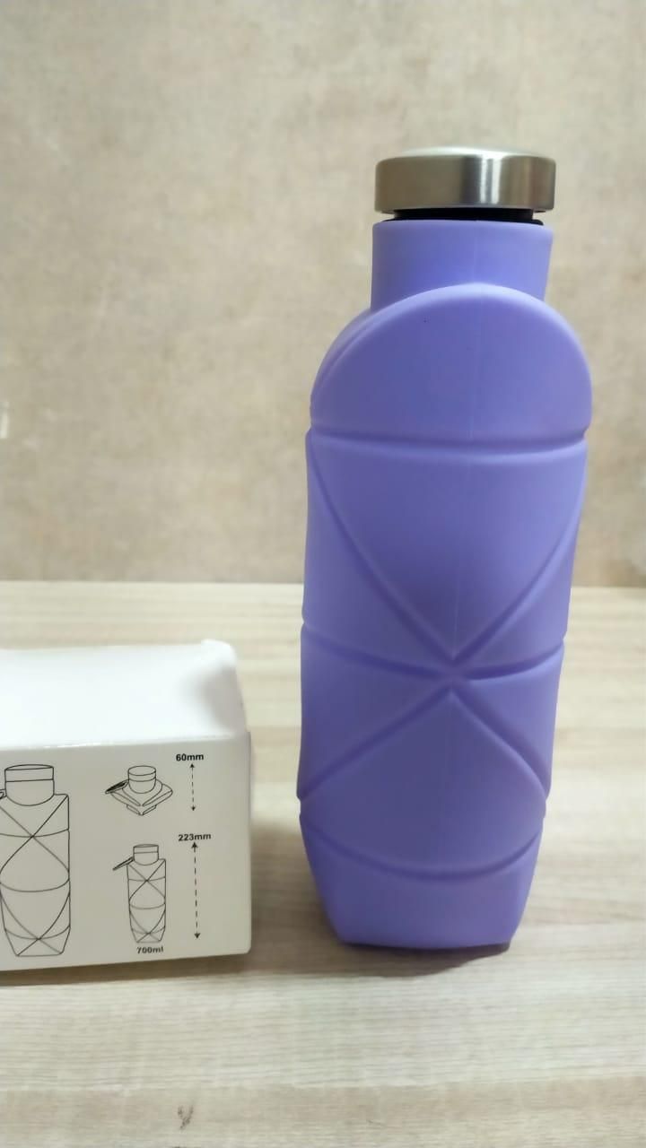 Foldable Silicone Water Bottle 700 ml Capacity (Pack of 2)