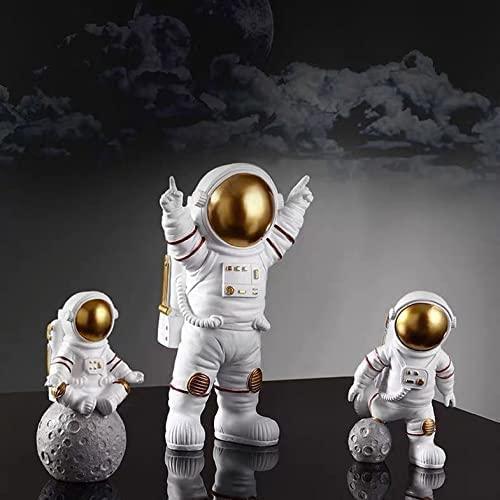 Set of 03 Astronaut Figurine Statue for Home & Office Decor