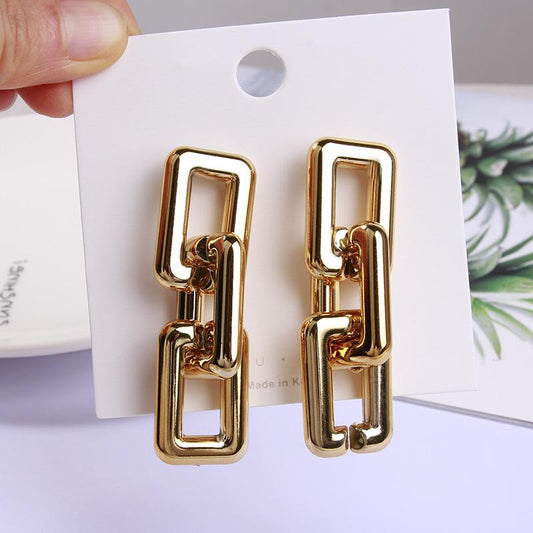 Korean Geometric Wild Drop Earrings 2 Piece Set