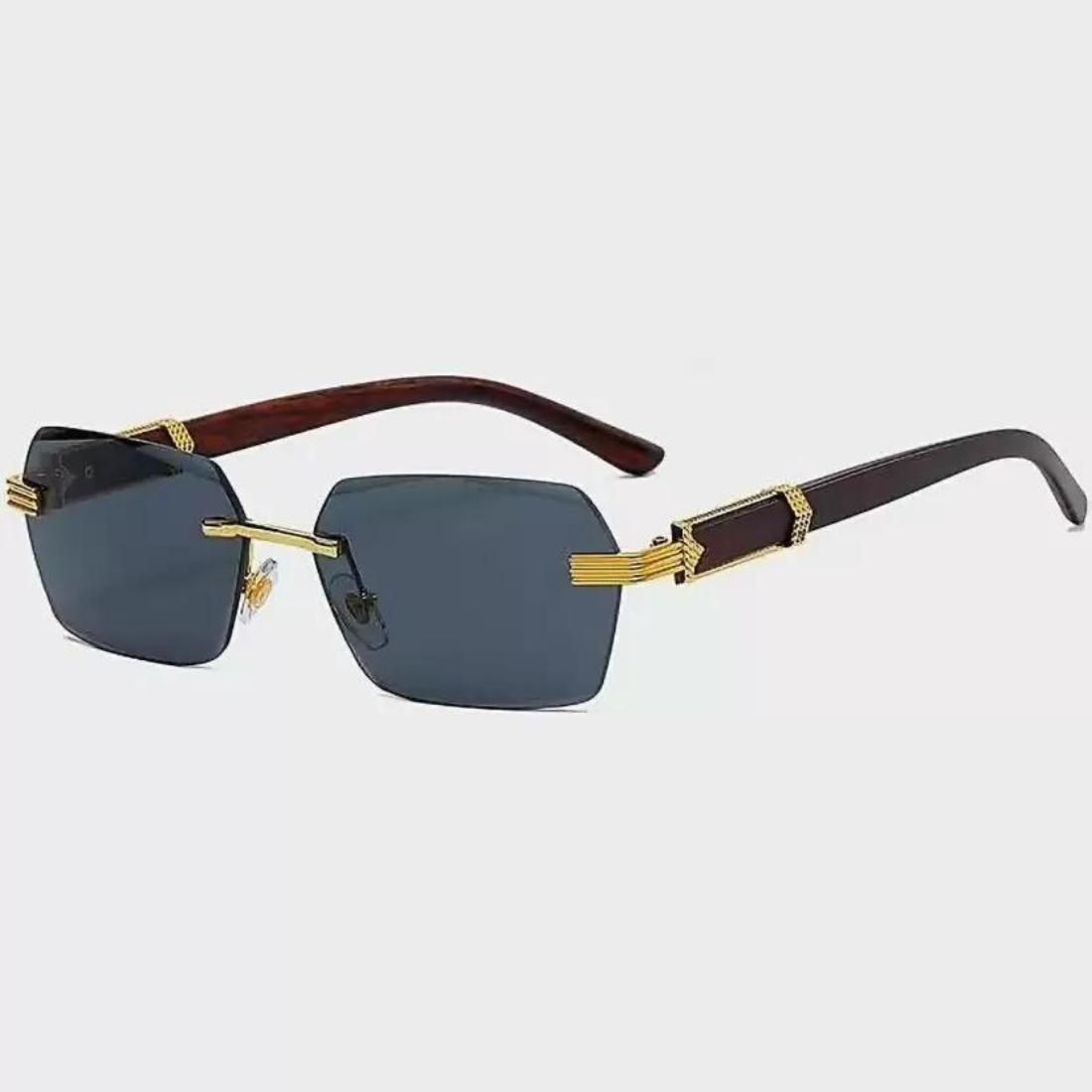 Golden Color Frame Black Shade Sunglasses