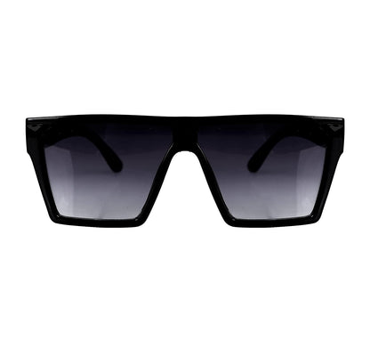Unisex Retro Square Black Sunglasses
