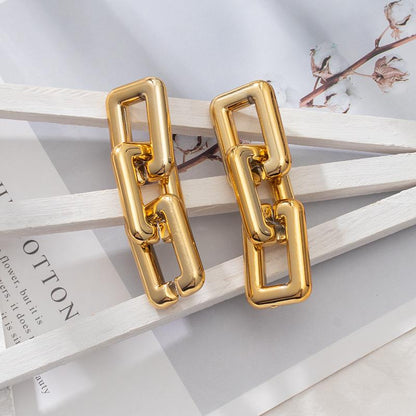 Korean Geometric Wild Drop Earrings 2 Piece Set