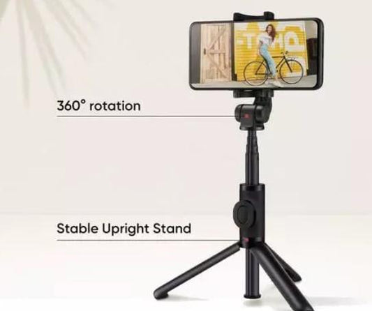 Foldable Mini Tripod with Wireless Bluetooth in Extendable Selfie Stick for Phone, Camera & Gopro