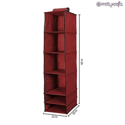 Foldable Hanging Wardrobe Shelves with 06 Compartments