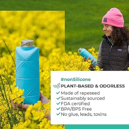 Foldable Silicone Water Bottle 700 ml Capacity (Pack of 2)