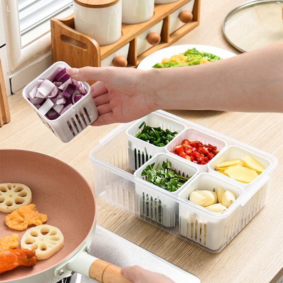 Fridge Storage Box with 06 Compartments