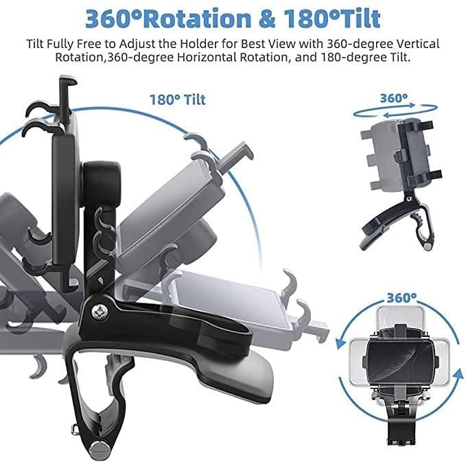 Car Phone Holder for Dashboard & Rear Mirror
