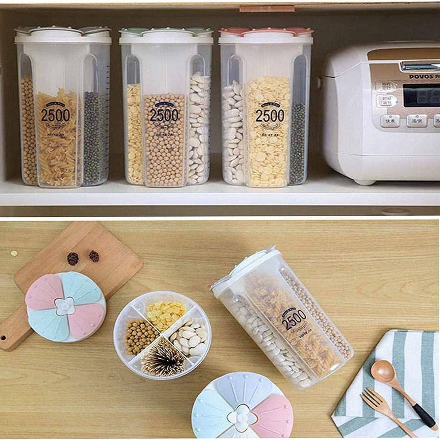 Air Tight Food Storage Container with 04 Compartment